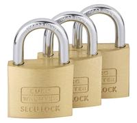 Burg Wächter CASTLE MONITOR Padlock Set Brass 37.60mm Keyed-Alike
