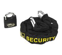 BURG-WÄCHTER, Chain Combination, Hardened Square Chain and Padlock, Chain Length: 90 cm, Thickness: 8 mm, SKM 8/90/Ni50