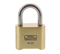 BURG-WÄCHTER Combination Lock, Shackle Strength 8 mm, 4 digits, No. 99 Ni 50 SB