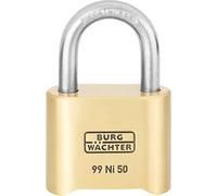 BURG-WÄCHTER Combination Lock, Shackle Strength 8 mm, 4 digits, No. 99 Ni 50 SB