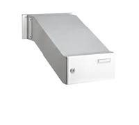 BURG-WÄCHTER, Covered Commercial Mailbox, Slot Size A4, Galvanised Steel, Kasten 795, White