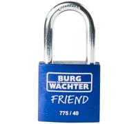 BURG-WÄCHTER Cylinder Padlock 775 40 Friend 35 Green, Aluminium, Blue