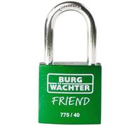 BURG-WÄCHTER Cylinder Padlock 775 40 Friend 35 Green, Aluminium, Green