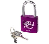 BURG-WÄCHTER Cylinder Padlock 775 40 Friend 35 Green, Aluminium, Purple
