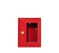 BURG-WÄCHTER, Emergency Key Box with Hammer, 1 Hook, Sheet Steel, Height: 167 mm, 6161, RAL 3020 Red