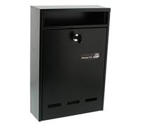 BURG-WÄCHTER, Group Mailbox, A5 Letter Slot, Galvanized Steel, Wismar 771 S, Black