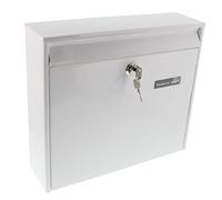 BURG-WÄCHTER, Group Mailbox, Slot Size A4, Galvanised Steel, Potsdam 877 W, White