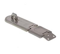 BURG-WÄCHTER, Hasp and Staple for Padlock, for Flush Doors, Panzer-Überfalle Stainless Steel PMG 80 Ni SB