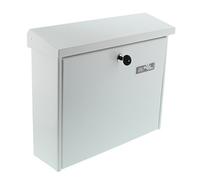 Burg-Wächter Letter Box with Opening Stop, A4 Format, Galvanised Steel, Journal 5867 W, White