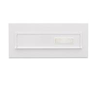 BURG-WÄCHTER, Letter Slot with Nameplate, Steel, Blende 794 W, White