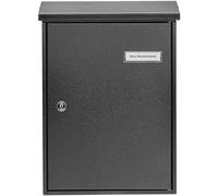 Burg Wächter Letterbox Steel Galvanised with Rain Roof & 2 Keys 61080