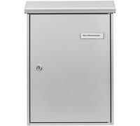 Burg Wächter Letterbox Steel Silver Galvanized Rain Roof C4 Slot 61100