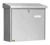 Burg-Wächter Comfort 913 SI Briefkasten Stahlblech Silber Steel Mailbox, Silver, Integriertes Zeitungsfach-Verzinkter Stahl