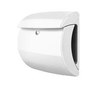 BURG-WÄCHTER Letterbox with Integrated Newspaper Compartment with a Lacquer Finish, A4 Throw-in Format, EU Norm EN 13724, High-Quality Plastic, Piano 886 W, White