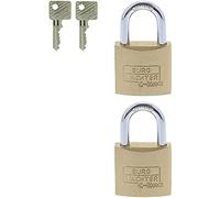 Burg-Wächter Duo 222 30 SB Padlock Set, Brass, Bügelstärke: 5,0 mm/Höhe : 35,3 mm