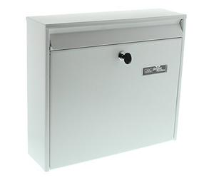 Burg-Wächter MAIL 5877 W Letterbox, Wall Mount, Alloy Steel, White