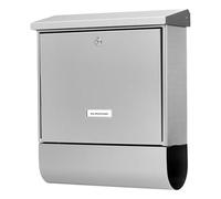 BURG-WÄCHTER, Mailbox Set with Newspaper Holder A4 Letter Slot, Galvanized Steel, Inoxstar 4730 Ni