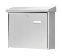 BURG-WÄCHTER, Mailbox with Stop Opening, Slot Size A4, Galvanised Steel, Journal 5867 Si, Silver