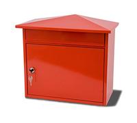 Burg-Wächter Mersey Large Red Galvanised Steel Wall Mounted Post Box