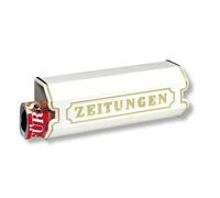 Burg-Wächter Newspaper Box with Lettering Cast Aluminium 1890 W White