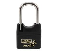 BURG-WÄCHTER NI.SB Atlantic 217 F 40 45 Ni SB Padlock 6 mm Shackle Thickness 2 Keys, Black, 40 mm | hoher Bügel