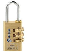 Burg Wächter Padlock Brass 30.80mm Combination 3-Digit Robust Design