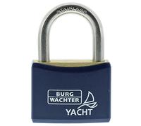 Burg Wächter Padlock Yacht 460 Ni 50 SB – 50 mm Stainless Steel Shackle, Blue/Gold/Silver
