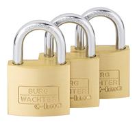 Burg-Wächter Padlock, Set of 3, 4 Keys, Trio 222, Trio 222 40 GL SB