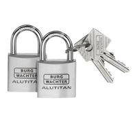 Burg Wächter Padlock Set Keyed-Alike Aluminium Rust-Free 2 Packs 36161