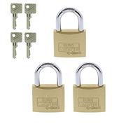 Burg Wächter Trio 222 40 GL SB Padlock Set, 6 mm Bügelstärke