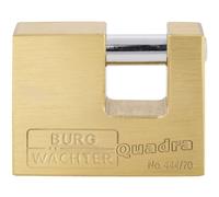 Burg Wächter Quadra Padlock Brass 70mm Solid Brass Body Keyed Different