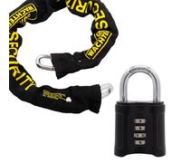 Burg Wachter SKM 6/60 CPL 60cm 6mm Security Chain & Combination Padlock, Black