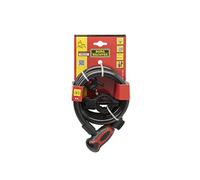BURG-WÄCHTER Spiral Cable Lock with Lighted Keys, incl. 2 Keys, with Mounting Bracket, Auto-Locking, Length: 150 cm, 1345 150 L, Color Sorted