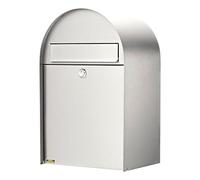 Burg-Wächter Briefkasten aus Edelstahl mit transparentem Schutzlack Nordic 3680 Ni Stainless Steel Mailbox, Grey, 475 x 300 x 222 mm