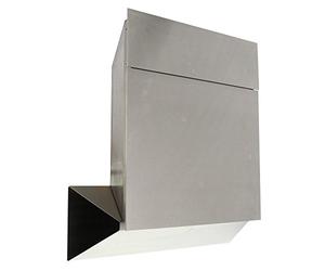 BURG-WÄCHTER, Stainless Steel Mailbox with Stop Opening, Slot Size A4, Galvanized Surface, Stainless Steel, Quadus 3745 Ni