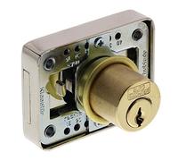 Burg Wächter Stop Lock for Drawers MZ 23/25 mm Polished Brass, 105021829.