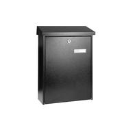 Burg-WÄCHTER TEXEL 5767 E TEXEL 5767 E Letter Box without Newspaper Compartment with Name Plate Galvanised Steel Structured Coating Corrosion Protection DIN C4 with 2 Keys and Mounting Material