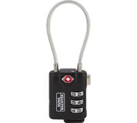 Burg Wächter TSA Padlock Black 32.80mm 3-Dial Flexible Travel Lock