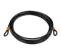 Burg-Wächter Unisex's 750 1000 Double Loop Vinyl Coated Multi-Stranded Braided Steel Cable, Black, 10mm x 10m