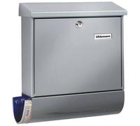 Burg Wächter VARIO 8672 Si Letterbox Steel Silver Weatherproof C4