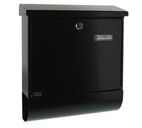 Burg-Wächter Vario 86720 S Steel Mailbox Set with Integrated Newspaper Box, Black
