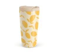BURGA 500ml Travel Mug with Lid - Insulated Coffee Tumbler Keeps Hot 6hrs Cold 24hrs, Leakproof Flap Lid, Stainless Steel, Cup Holder Fit