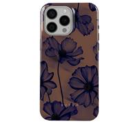 Burga Case for iPhone 15 Pro Elegant Velvet Night pattern, Dark Purple