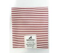 Burgandy | 100% Cotton Poplin Fabric 1 Fat Quarter 2mm Candy Stripes 46cm x 53cm (18" x 21") Patchwork Quilting Material Dressmaking Quick Cuts