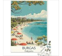 Burgas Black Sea 1000 piece jigsaw puzzles | fun activity to enjoy with the family during the spring break at home without needing to go out to enjoy at home38x52cm