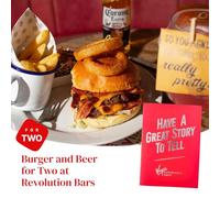 Burger and Beer for Two at Revolution Bars, Meal Experience Gift