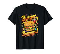 Burger Bonanza - Funny Cartoon Beef Burger Food Design T-Shirt