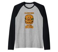 Burger Buddies “I’m Just Here for The Buns” Burger Raglan Baseball Tee
