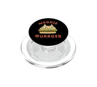 Burger Cat Veggie Purrger Vegan Vegetarian Plant Based Diet PopSockets PopGrip for MagSafe