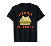 Burger Cat Veggie Purrger Vegan Vegetarian Plant Based Diet Value Graphic T-Shirt